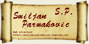 Smiljan Parmaković vizit kartica